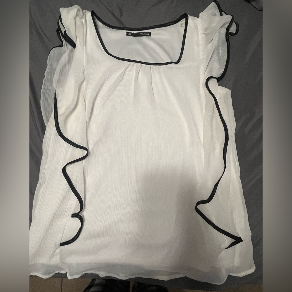 Maurice’s Large white blouse shirt
